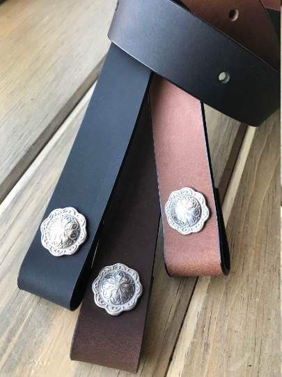 Buffalo Leather Adjustable Rifle Sling, Black, Light Brown or Chocolate, 1.25 inch