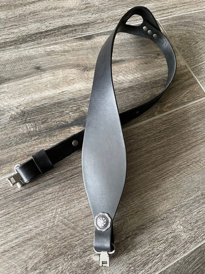 Thumbhole Rifle sling in English Bridle Leather