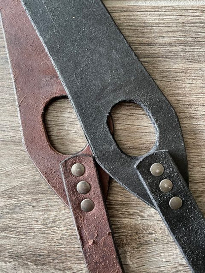 Thumbhole Rifle sling in English Bridle Leather