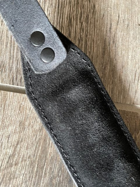 Padded 22 Rifle Sling, Hand-Tooled and Finished in Two-Tone Black/Gray