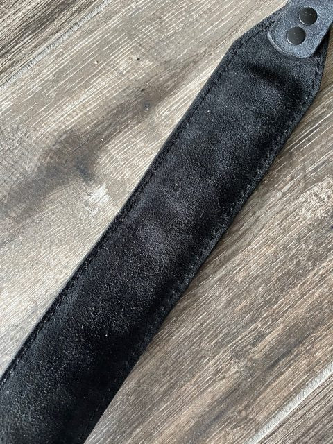 Padded 22 Rifle Sling, Hand-Tooled and Finished in Two-Tone Black/Gray