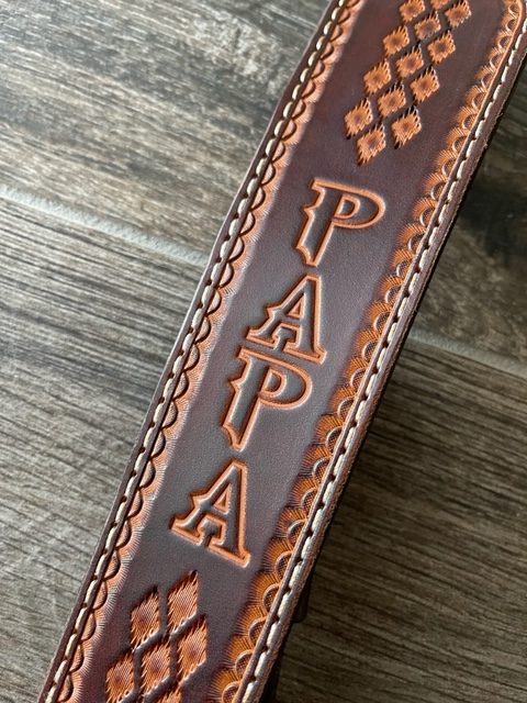 Venom Rifle Sling, Southwestern Hand-Tooling, Two-Tone Brown