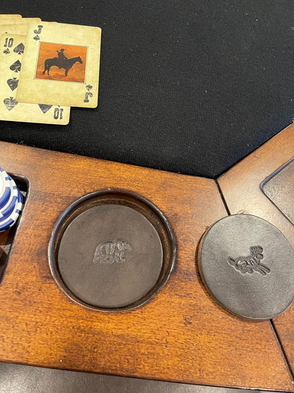 Western Wildlife Leather Coaster Set