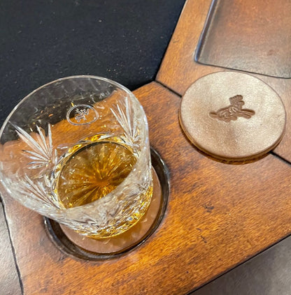 Western Wildlife Leather Coaster Set