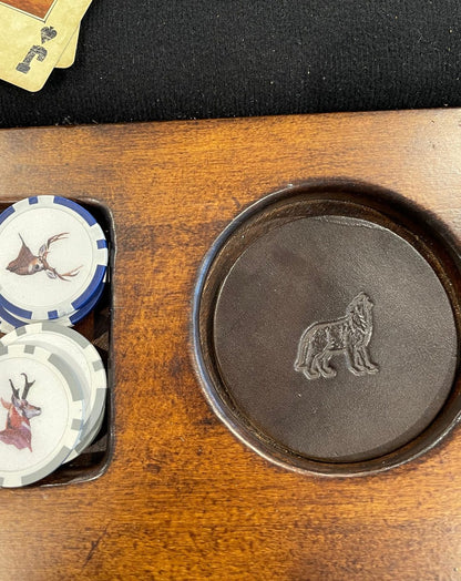 Western Wildlife Leather Coaster Set