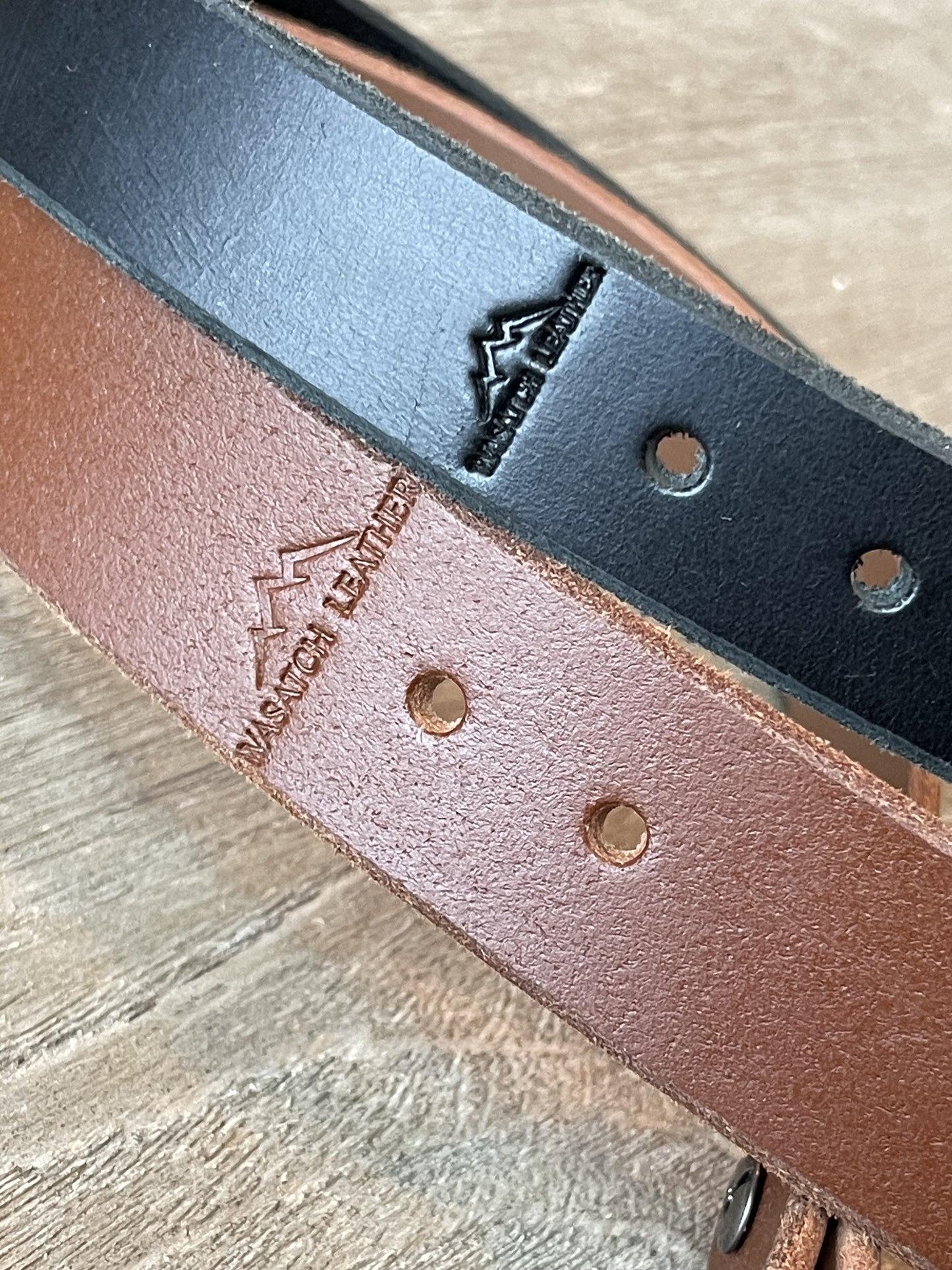 Rugged Leather Rifle Strap, 1.0- or 1.25-inch, Double Chicago Screws, Brown or Black