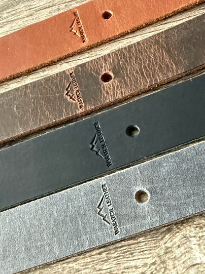 Buffalo Leather Rifle Sling, 1- or 1.25-inch, in Gray, Black, or Brown