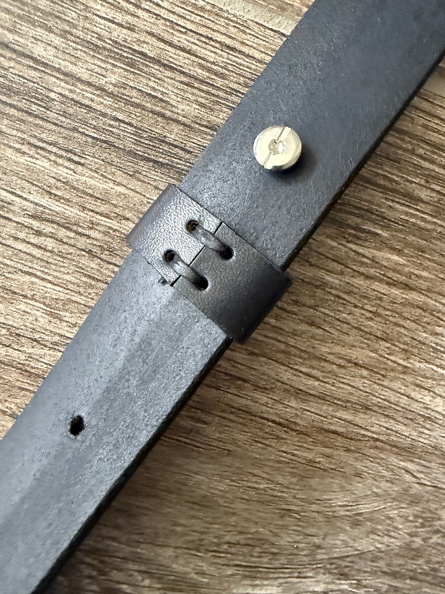 Leather Rifle Sling, Hand-tooled Gun Sling, Finished in Antique Black