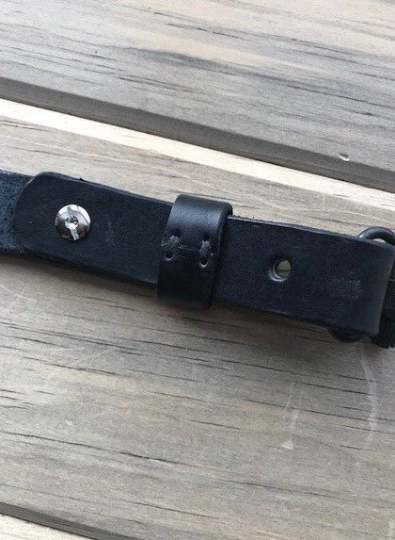 Customized Cobra Padded Leather Rifle Sling – Black with Smoke Gray Lettering or Chocolate with Tan Lettering