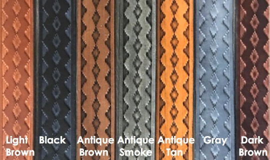 Leather Rifle Sling (Gun Strap), Southwestern Hand-tooling, Finished in Various Colors