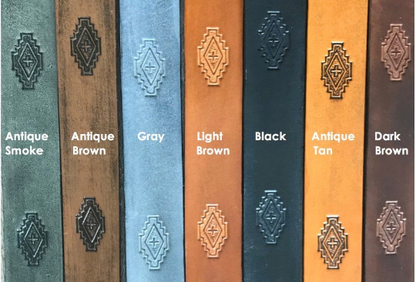 1.25-inch Leather Rifle Sling (Gun Sling) with Cool Aztec Stamps