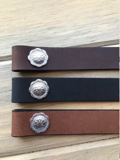 Buffalo Leather Adjustable Rifle Sling, Black, Light Brown or Chocolate, 1.25 inch