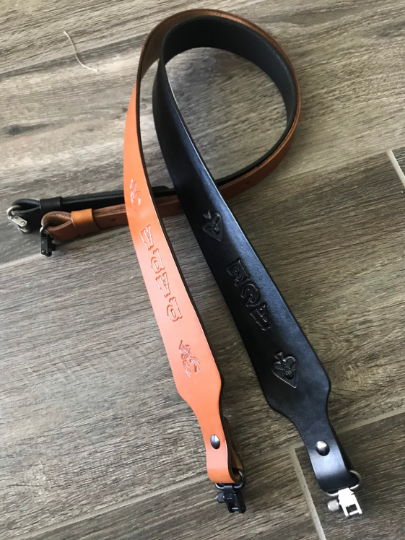 Personalized “Venom” Rifle Sling, Cobra Style Gun Strap, Adjustable, You Choose the Stamp, Tan or Black