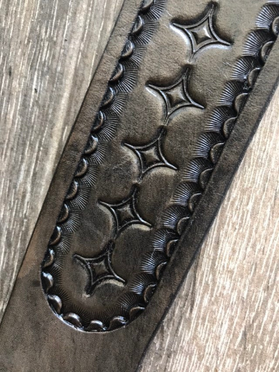 Personalized Leather Rifle Sling, Hand-tooled Gun Sling, Finished in Antique Smoke