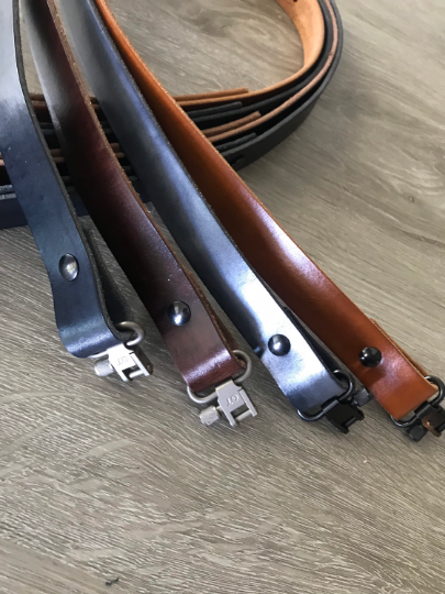 Adjustable Leather Rifle Sling, 1- or 1.25-inch