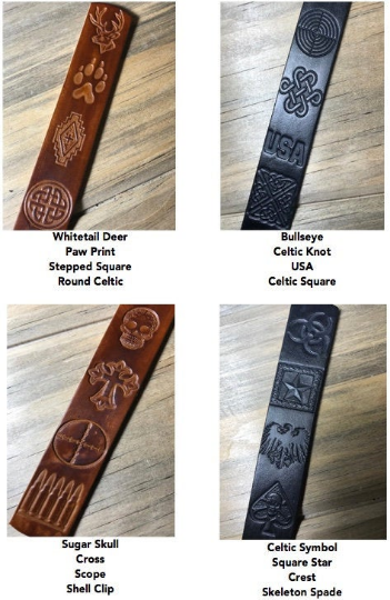 Personalized Leather Rifle Sling (Gun Sling), Adjustable, You Choose the Stamp, Brown or Black, 1-inch