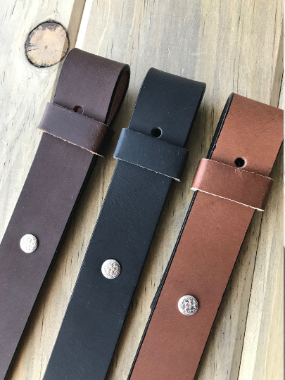 Buffalo Leather Adjustable Rifle Sling, Black, Light Brown or Chocolate, 1.25 inch