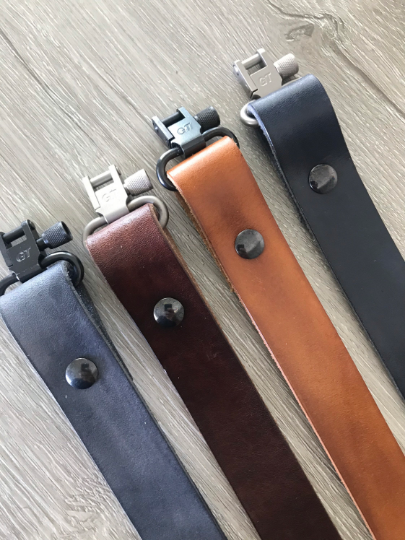 Adjustable Leather Rifle Sling, 1- or 1.25-inch