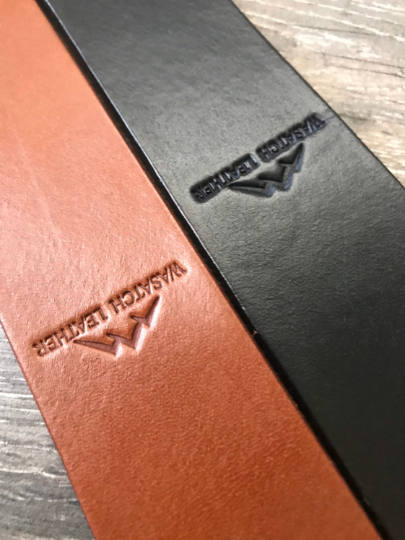 Personalized Leather Rifle Sling (Gun Sling), Adjustable, You Choose the Stamp, Brown or Black, “Venom” Cobra-Style