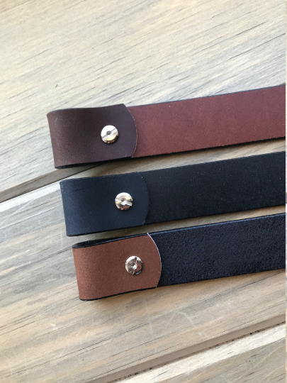 Buffalo Leather Adjustable Rifle Sling, Black, Light Brown or Chocolate, 1.25 inch