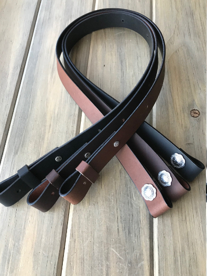Buffalo Leather Adjustable Rifle Sling, Black, Light Brown or Chocolate, 1.25 inch