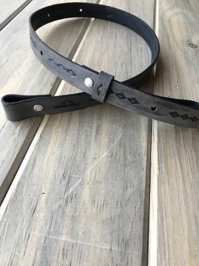 Leather Adjustable Rifle Sling, Handmade Gun Sling, Hand-tooled and Finished in Antique Tan or Smoke