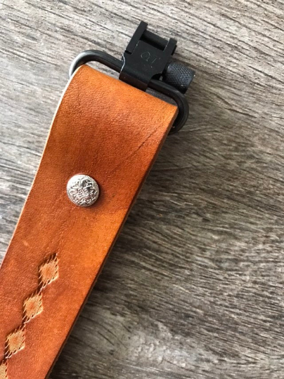 Leather Rifle Sling, Adjustable, 1.25-inch