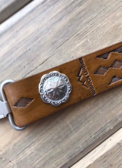 Leather Rifle Sling, Hand-tooled Gun Sling, Finished in Antique Chestnut Brown