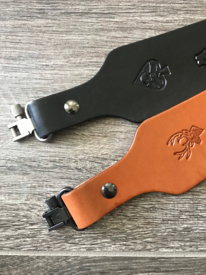 Personalized “Venom” Rifle Sling, Cobra Style Gun Strap, Adjustable, You Choose the Stamp, Tan or Black