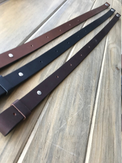 Buffalo Leather Adjustable Rifle Sling, Black, Light Brown or Chocolate, 1.25 inch