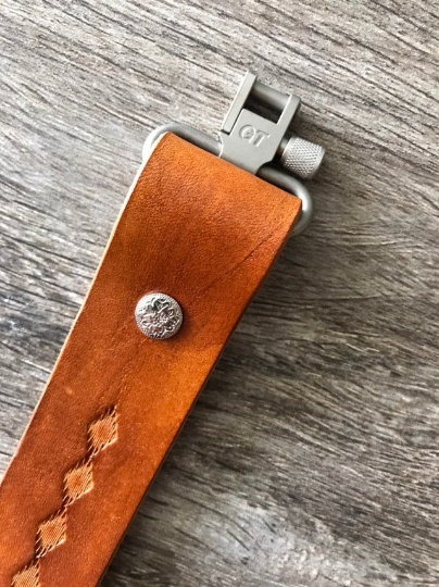 Leather Rifle Sling, Adjustable, 1.25-inch