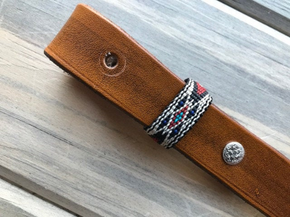 Cobra Padded Leather Rifle Sling – Basket Weave in Antique Tan