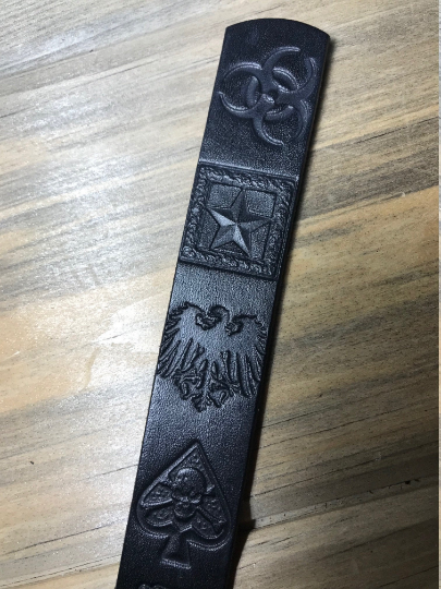 Personalized Leather Rifle Sling (Gun Sling), Adjustable, You Choose the Stamp, Brown or Black, 1-inch